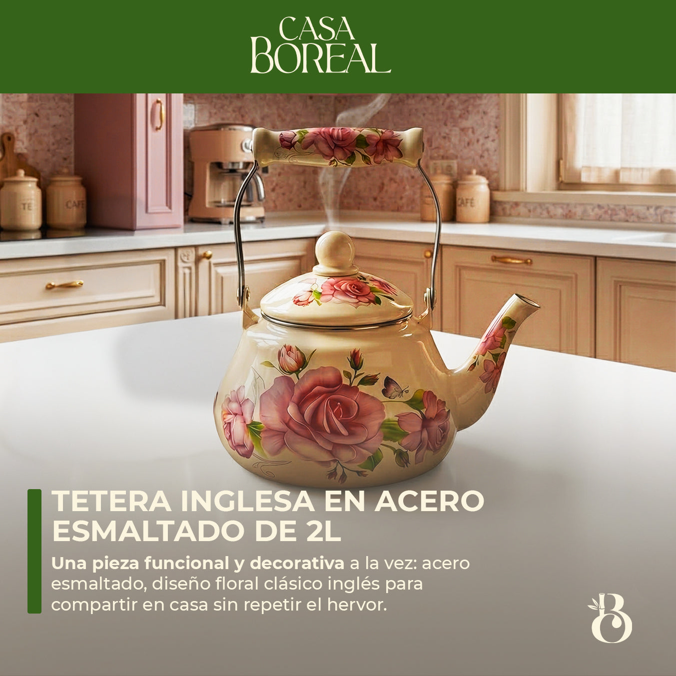 Tetera Inglesa Rosa Imperial 2L