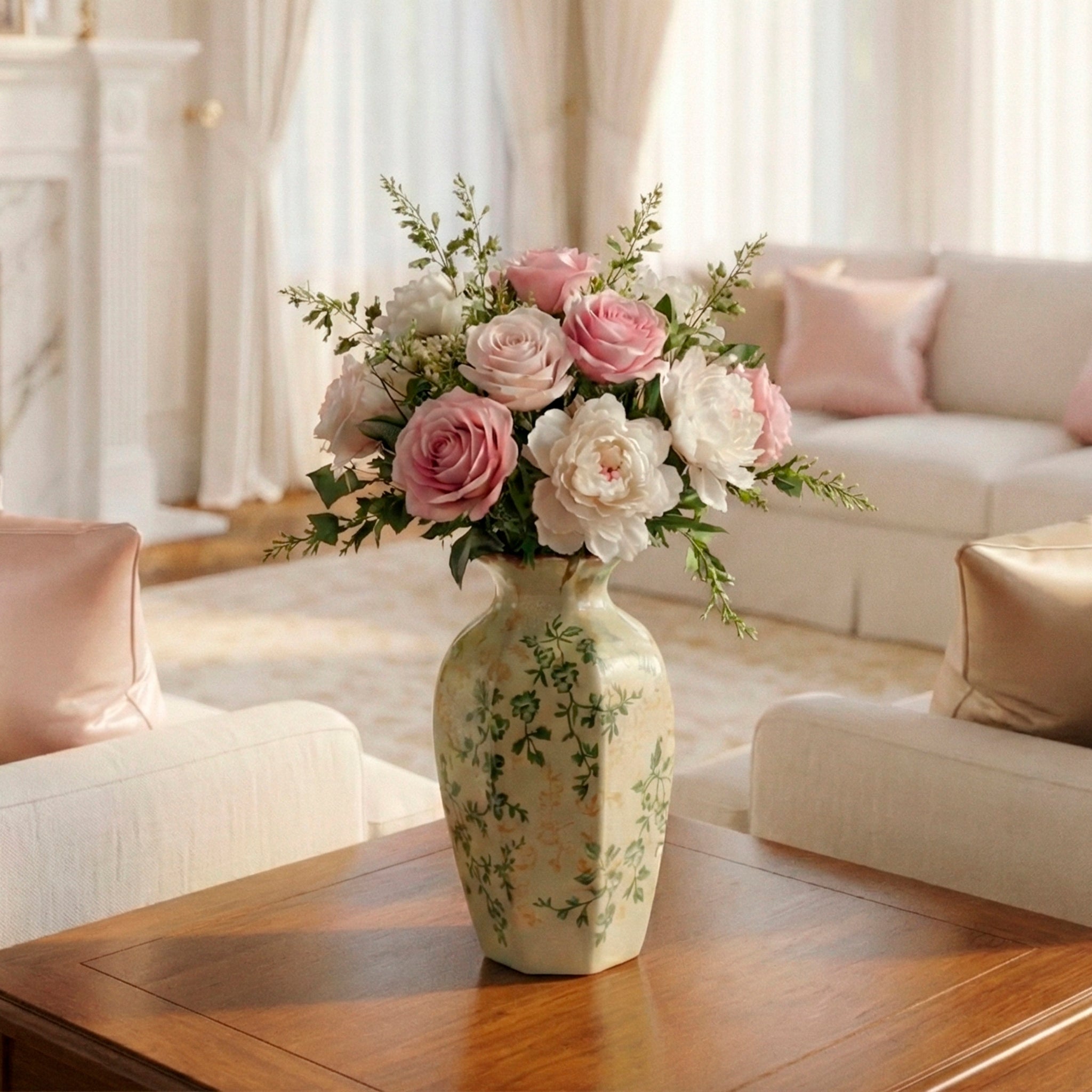 Florero Marfil Silvestre – Diseño Europeo Floral